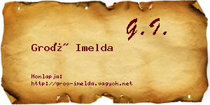 Groó Imelda névjegykártya